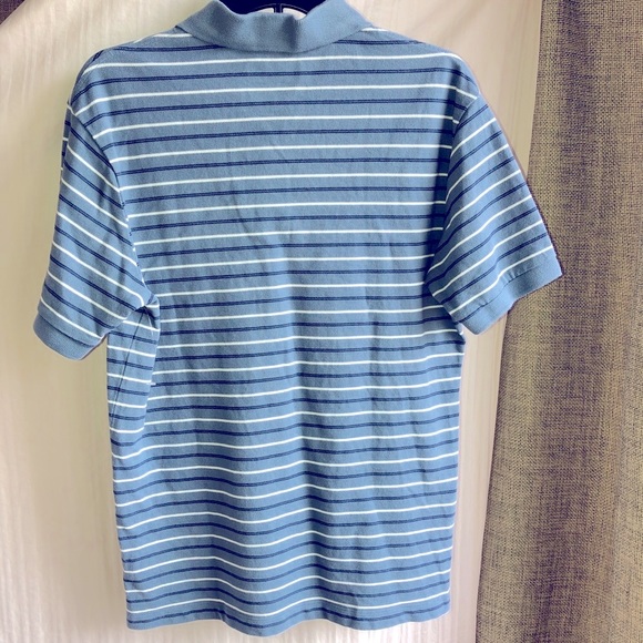 NEW EDDIE BAUER Striped Polo Shirt Blue Medium Men’s NWOT - Picture 5 of 16